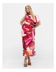 Vivid Mesh Print Maxi Dress in Colour Burst