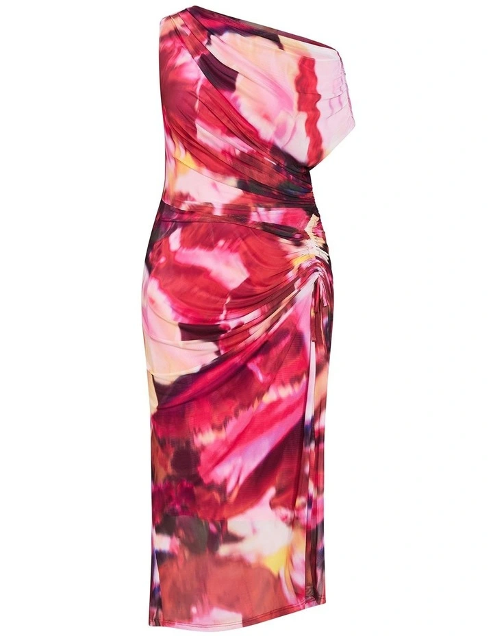 Vivid Mesh Print Maxi Dress in Colour Burst image 3