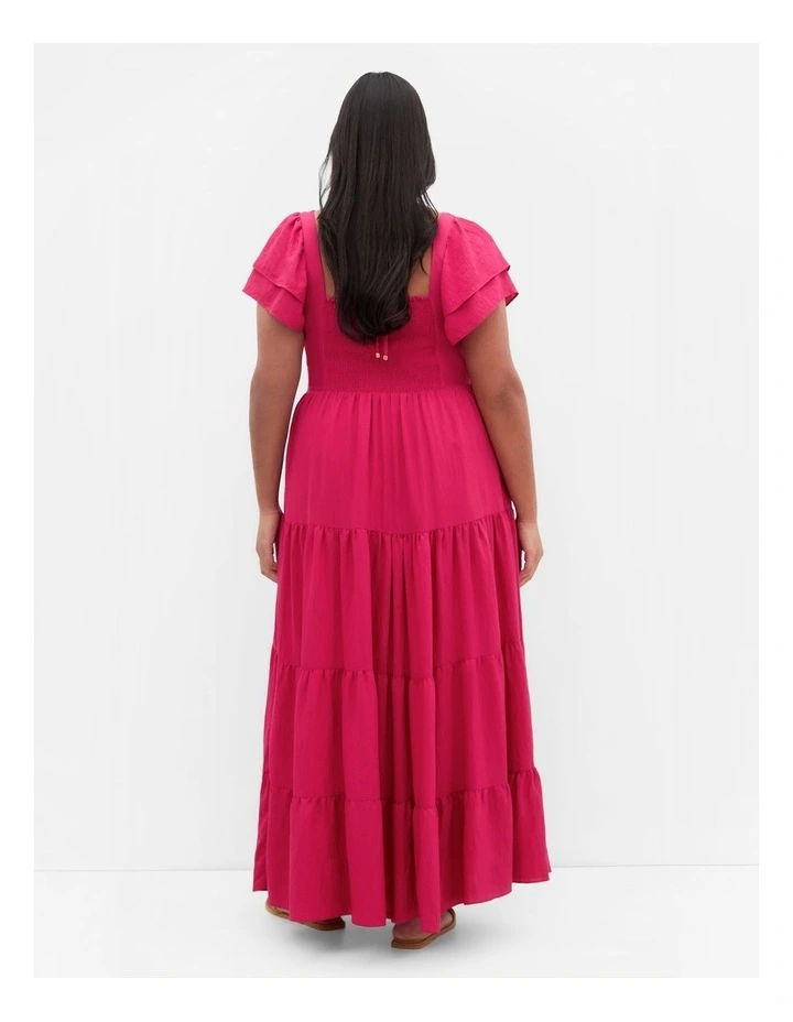 Ariella Tier Maxi Dress in Raspberry image 2
