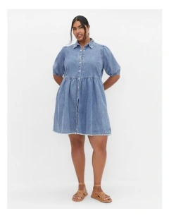 Dulce Denim Mini Dress in Light Wash