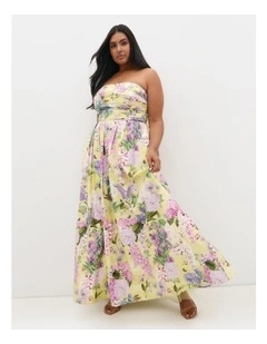 Rosalee Print Maxi Dress in Lemon