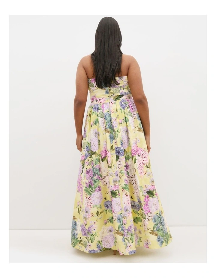 Rosalee Print Maxi Dress in Lemon image 2