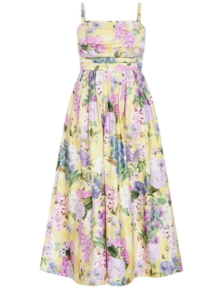 Rosalee Print Maxi Dress in Lemon image 3