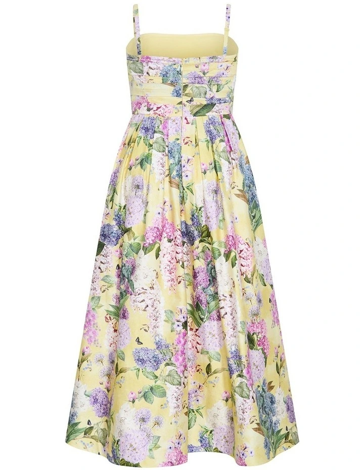 Rosalee Print Maxi Dress in Lemon image 4
