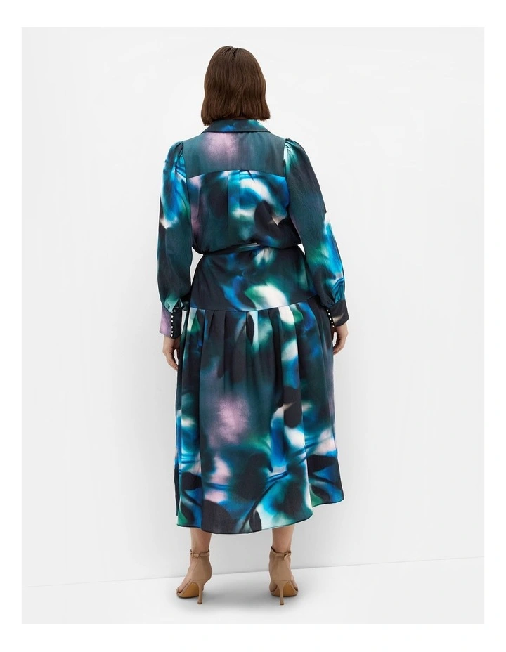Haze Bloom Maxi Dress in Deep Ocean image 2