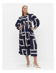 Kinsley Print Maxi Dress in Navy