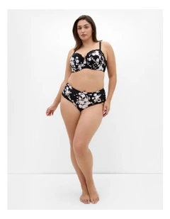 Fifi Print Hi Waist Shorty in Black