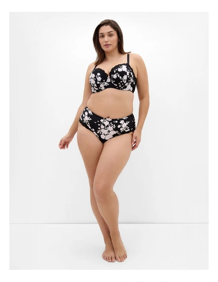 Fifi Print Hi Waist Shorty in Black image 1