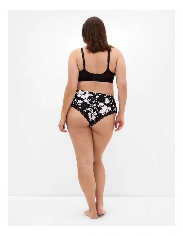 Fifi Print Hi Waist Shorty in Black image 2