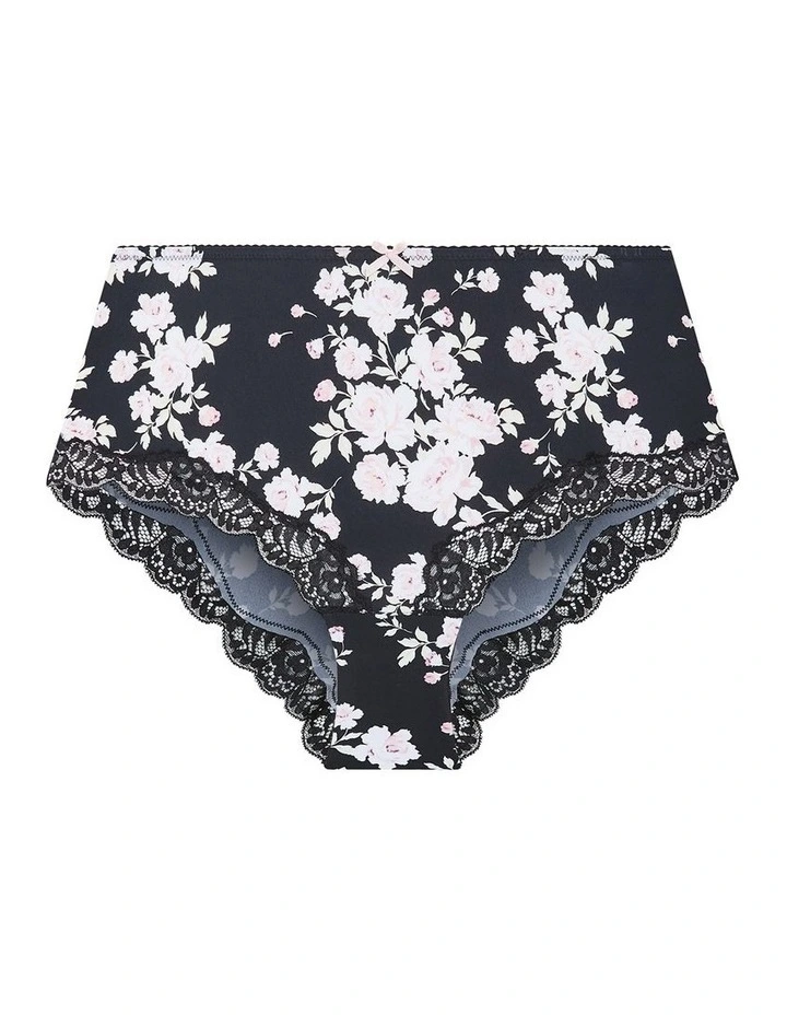 Fifi Print Hi Waist Shorty in Black image 3