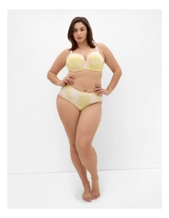 Fifi Print Hi Waist Shorty in Lemon