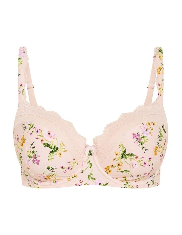 Lucinda Print Contour Bra in Pink image 3