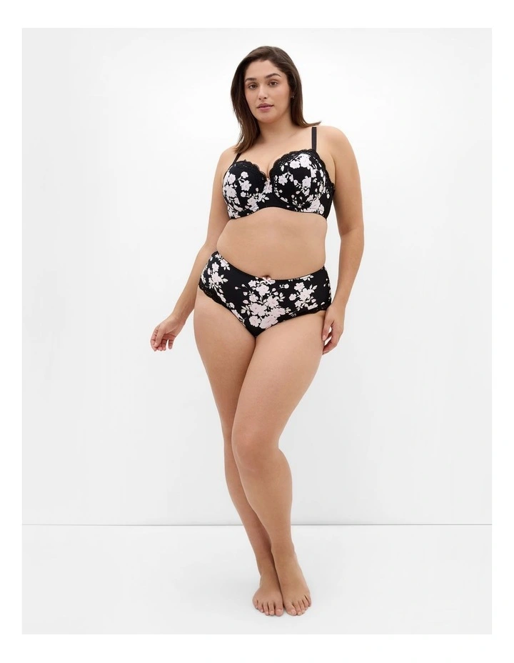Fifi Print Contour Bra in Black image 1