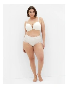 Smooth And Chic Front Close Cotton Push Up Bra in Ivory