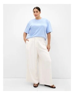 Oversized Crew Neck Tee in Sky Blue