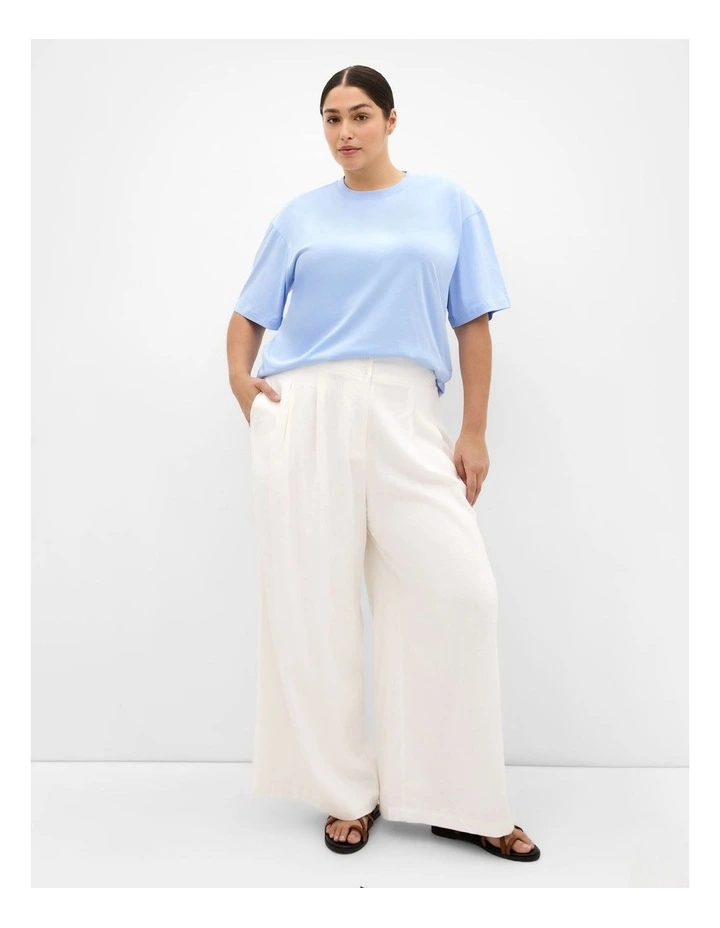 Oversized Crew Neck Tee in Sky Blue image 1