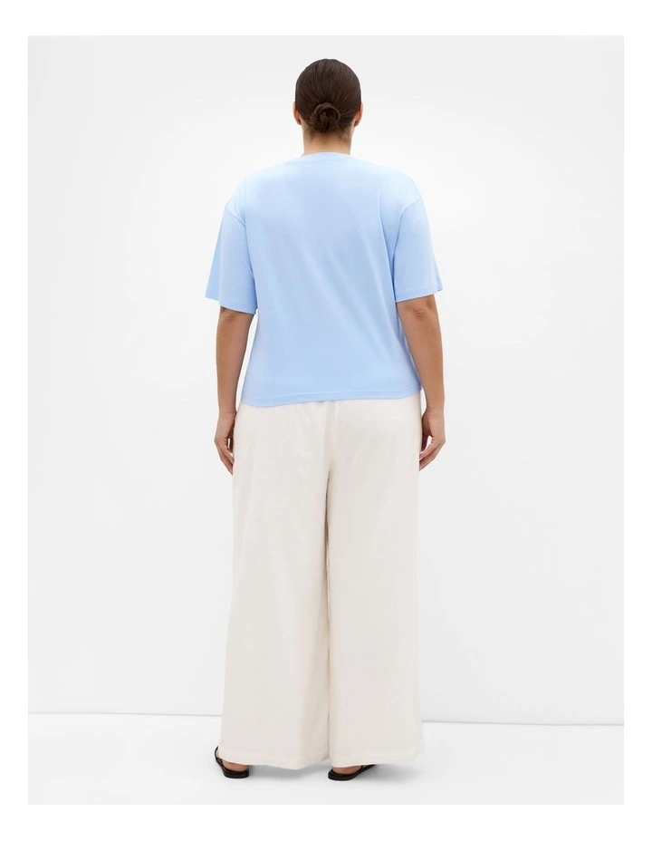 Oversized Crew Neck Tee in Sky Blue image 2