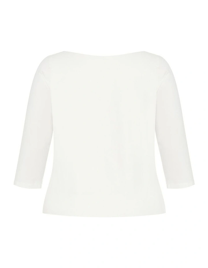 Anny Square Neck Top in Ivory image 4