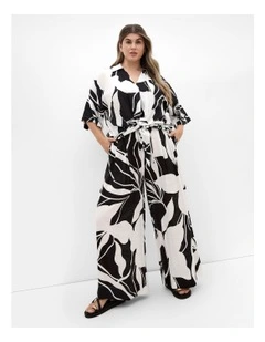 Tie Print Shirt in Ivory