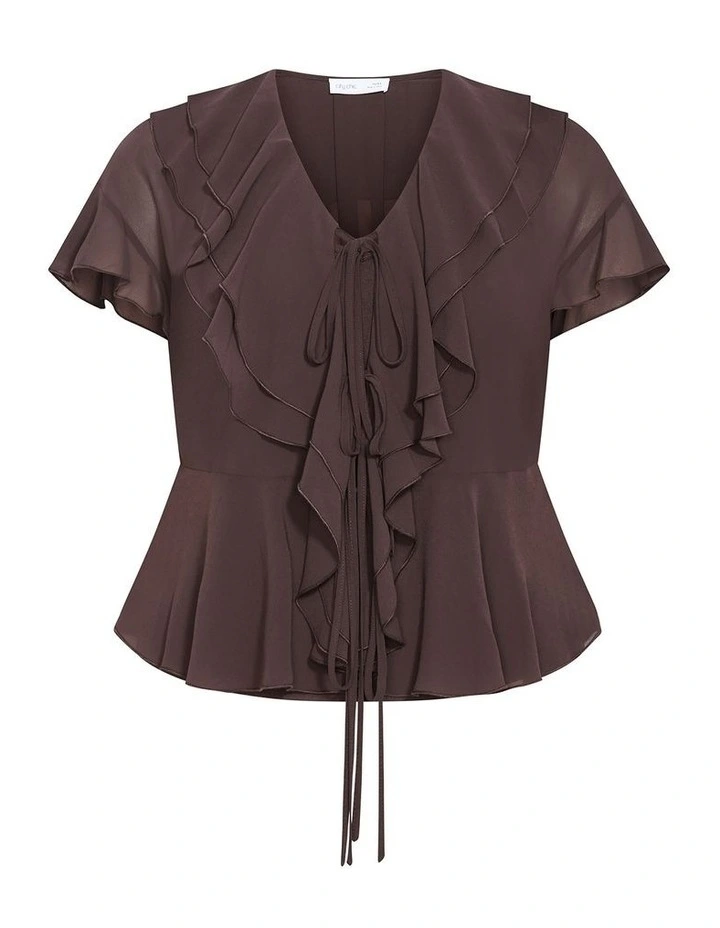 Lush Frill Top in Chocolate image 3