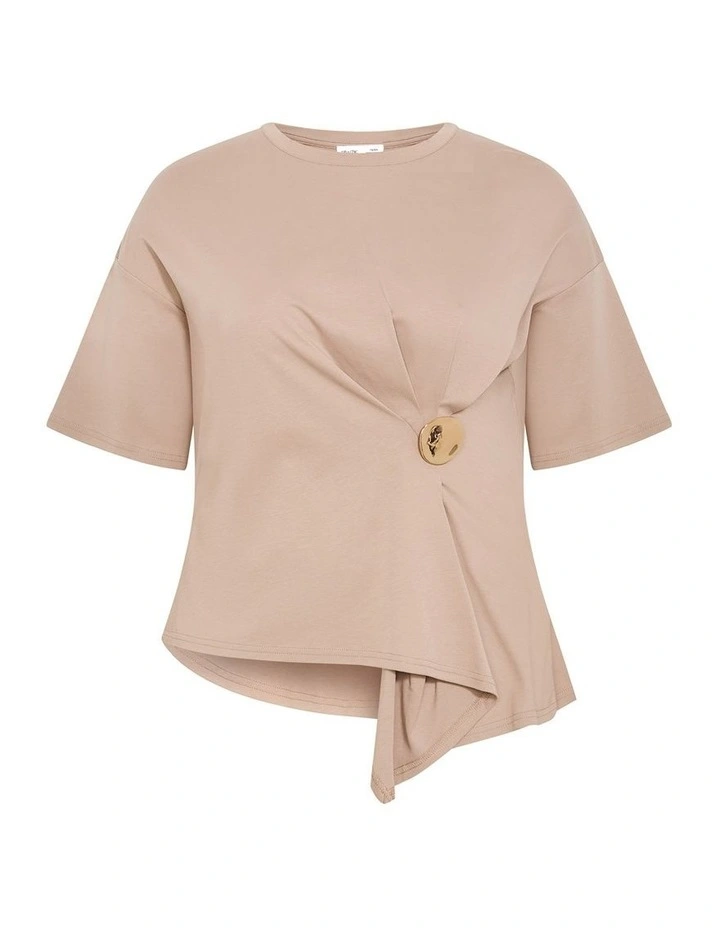 Fashion Tee in Stone image 3