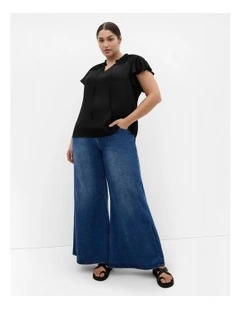 Drama Queen Short Sleeve Shirt in Black