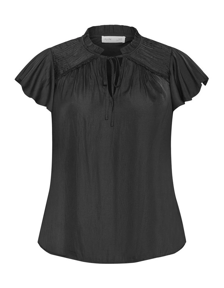 Drama Queen Short Sleeve Shirt in Black image 3