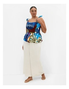 Sao Paulo Print Top in Blue