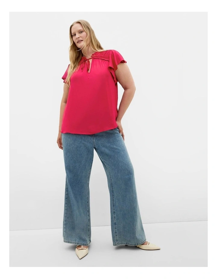 Drama Queen Short Sleeve Shirt in Raspberry image 1