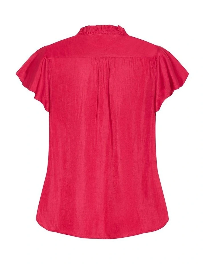 Drama Queen Short Sleeve Shirt in Raspberry image 4