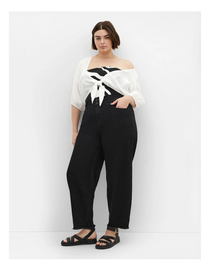 Sweet Tie Cover Up Shirt in Ivory image 1