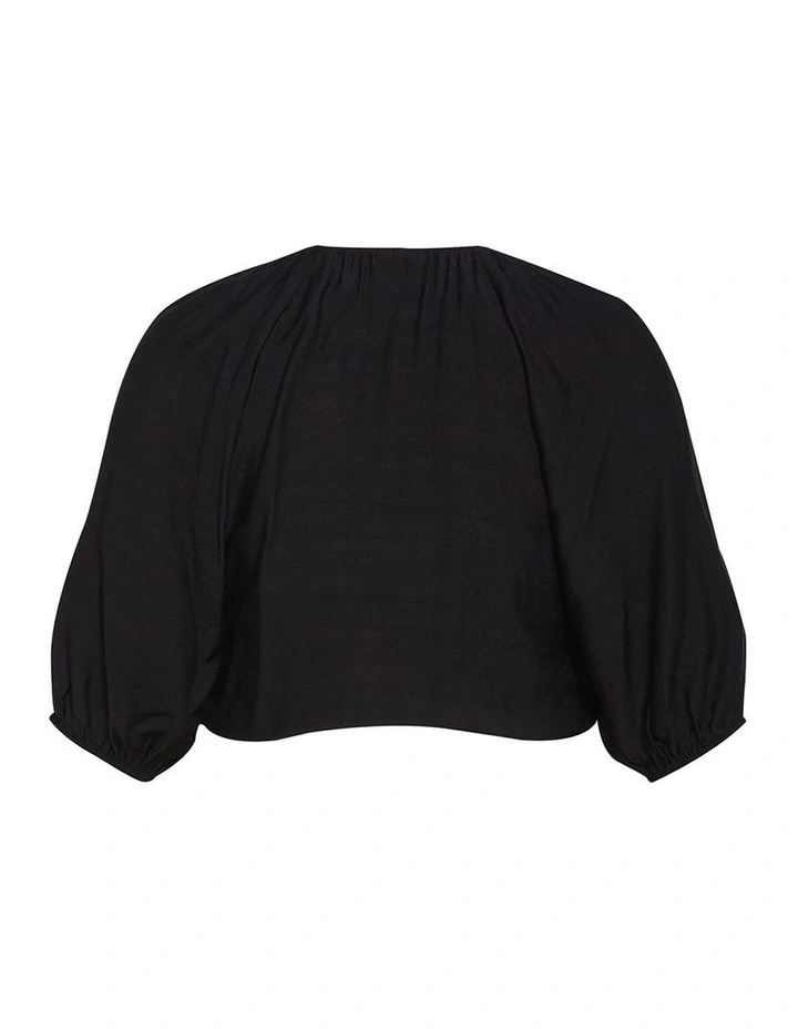 Sweet Tie Cover Up Shirt in Black image 4
