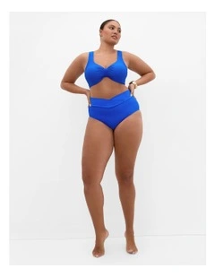 Positano Hi Waist Bikini Brief in Blue