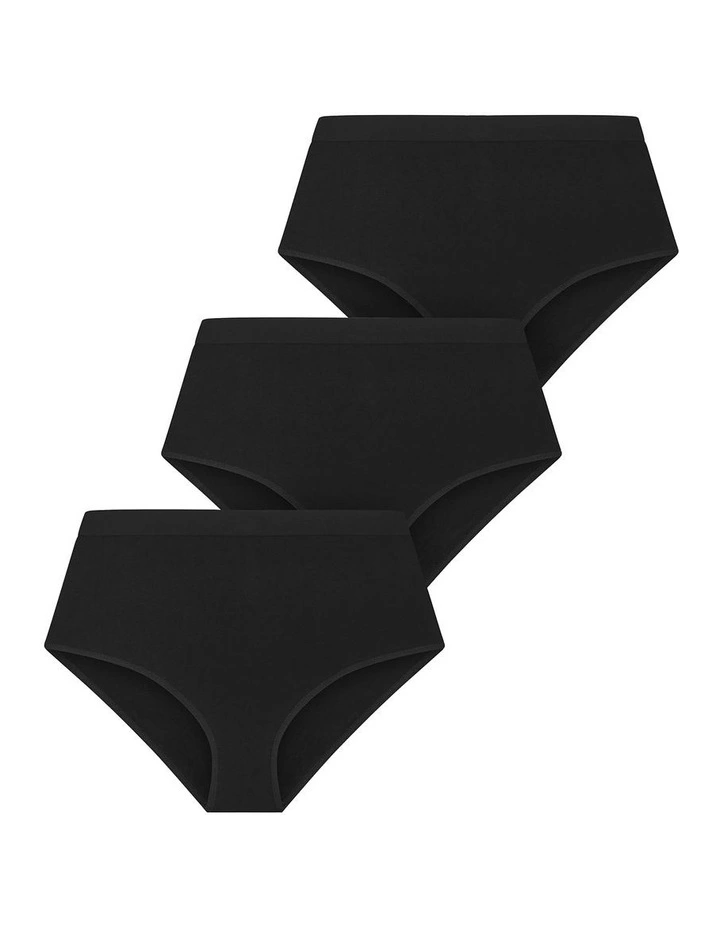 Seamless Full Brief  3 Pack in Black image 5
