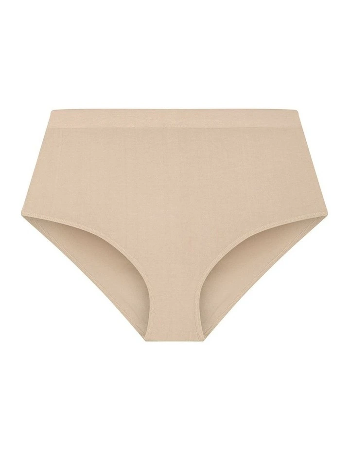 Seamless Hi Brief 3 Pack in Latte image 3