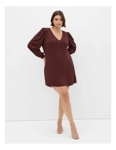 Quiero Mini Dress in Choc Cherry