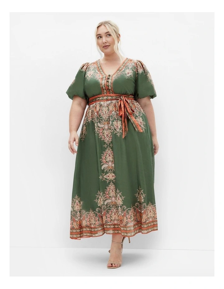 Higher Love Maxi Dress in Green image 1