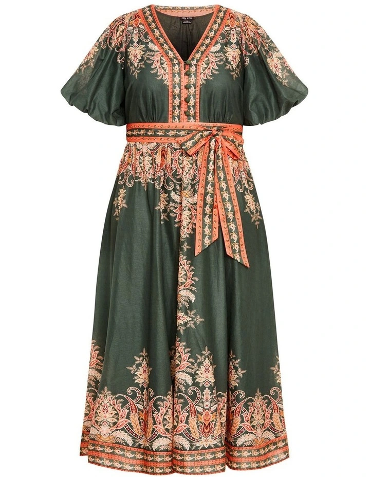Higher Love Maxi Dress in Green image 3
