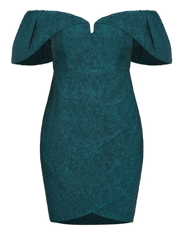 Jez Puff Sleeve Mini Dress in Emerald image 3