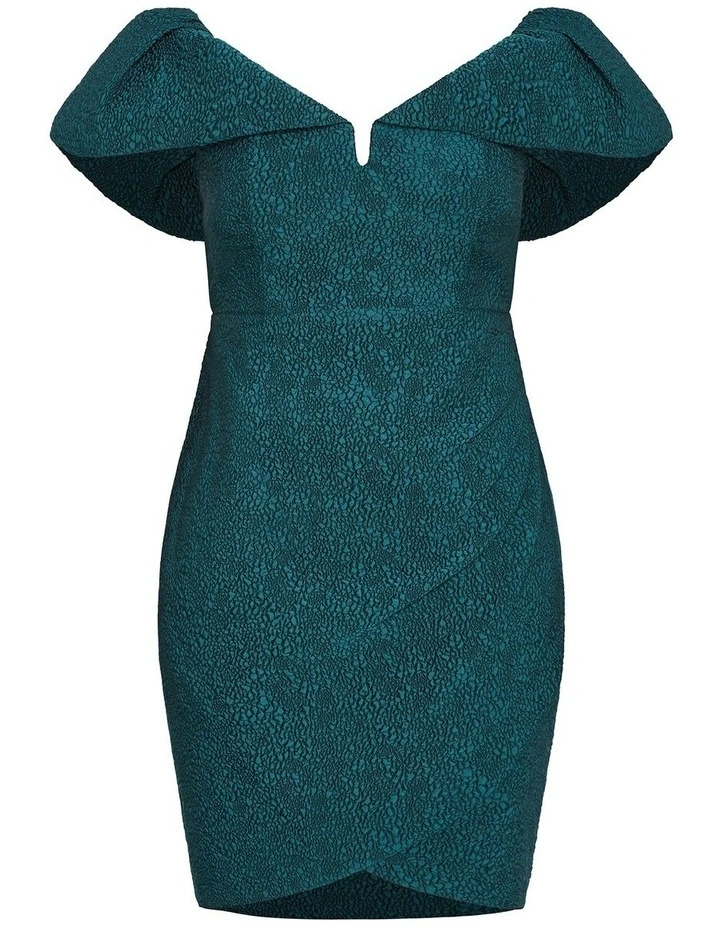 Jez Puff Sleeve Mini Dress in Emerald image 4