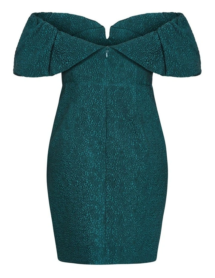 Jez Puff Sleeve Mini Dress in Emerald image 5