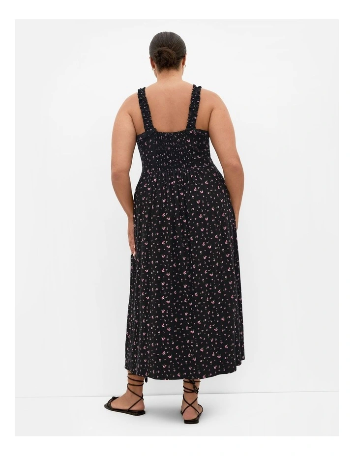 Gracy Print Dress in Black image 2