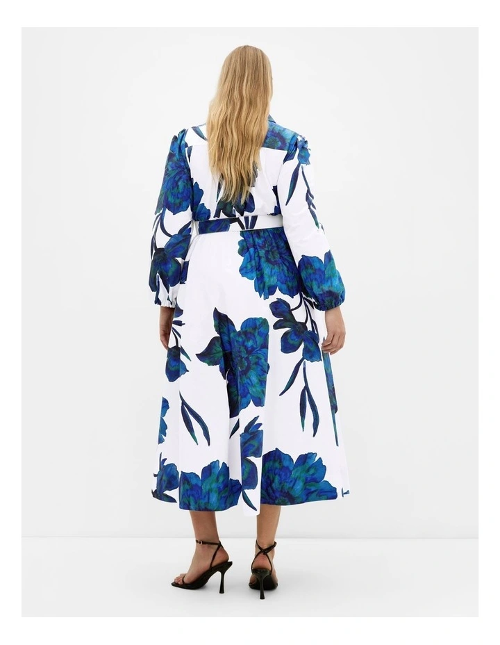 Elysia Print Maxi Dress in White image 2