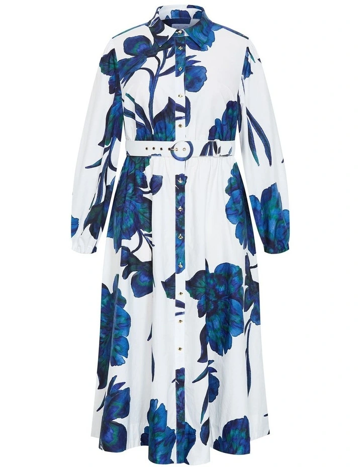 Elysia Print Maxi Dress in White image 3