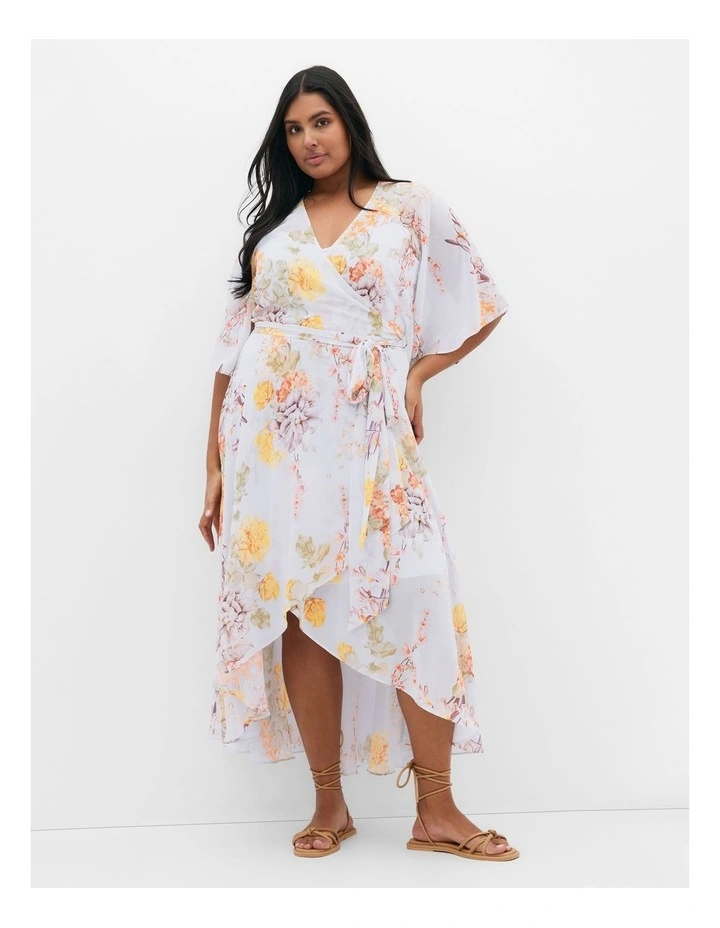 Enthral Me Maxi Print Dress in Grey image 1