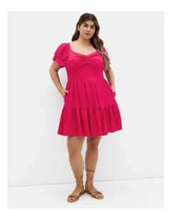 Ariella Mini Dress in Raspberry