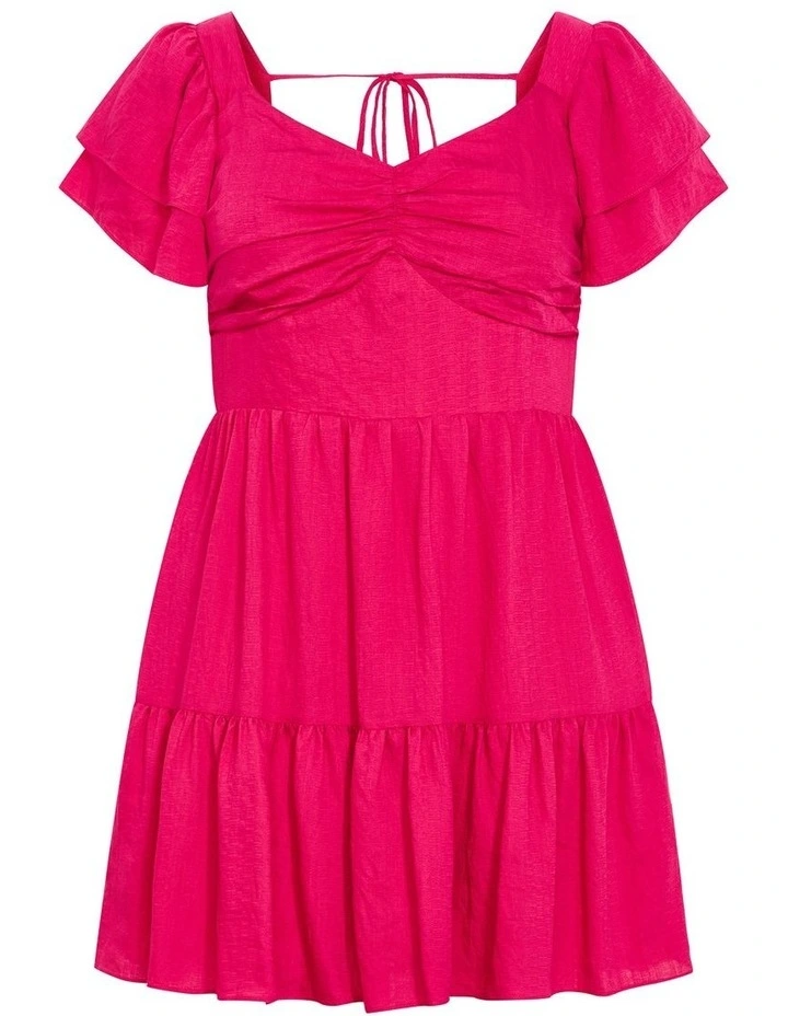 Ariella Mini Dress in Raspberry image 3