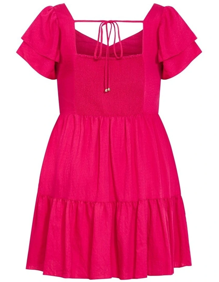 Ariella Mini Dress in Raspberry image 4