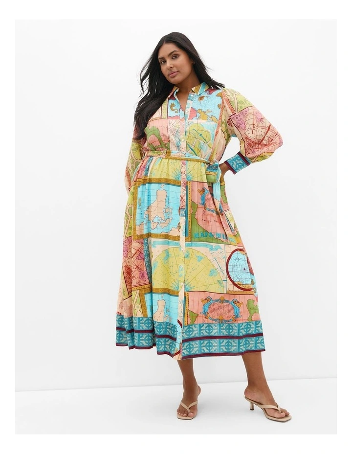 Paulo Print Maxi Dress in Blush Peach image 1