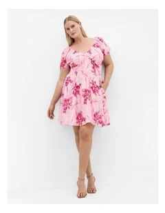 Daydreamer Print Mini Dress in Pink